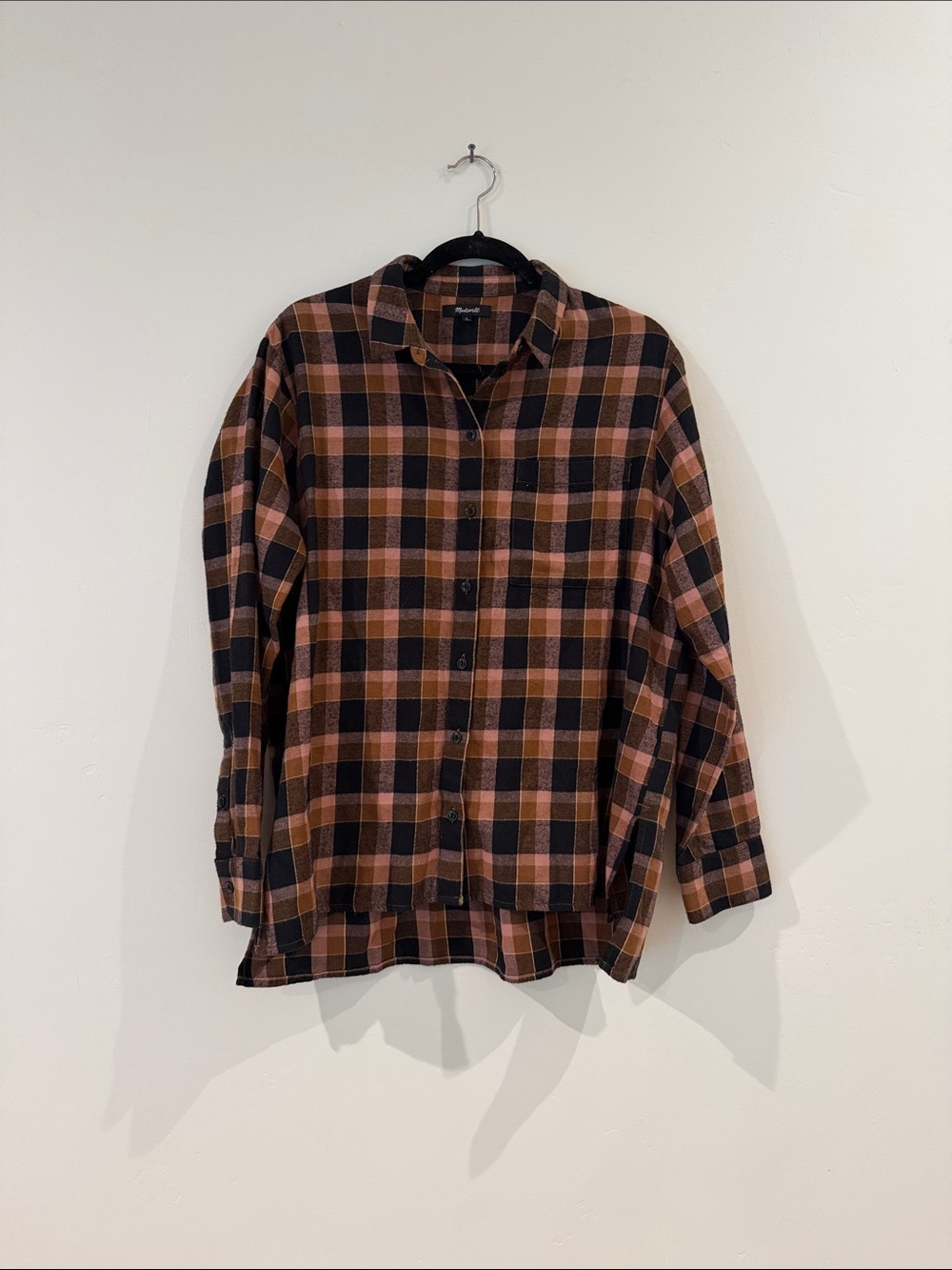 Madewell size L flannel oversized ex-boyfriend shirt